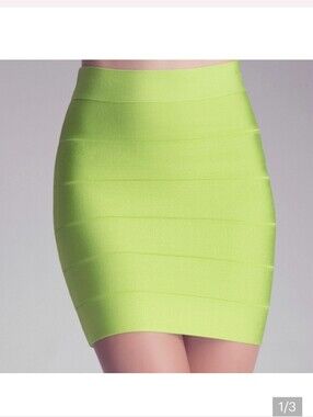 Express yellow pencil Mini Skirt Size 10